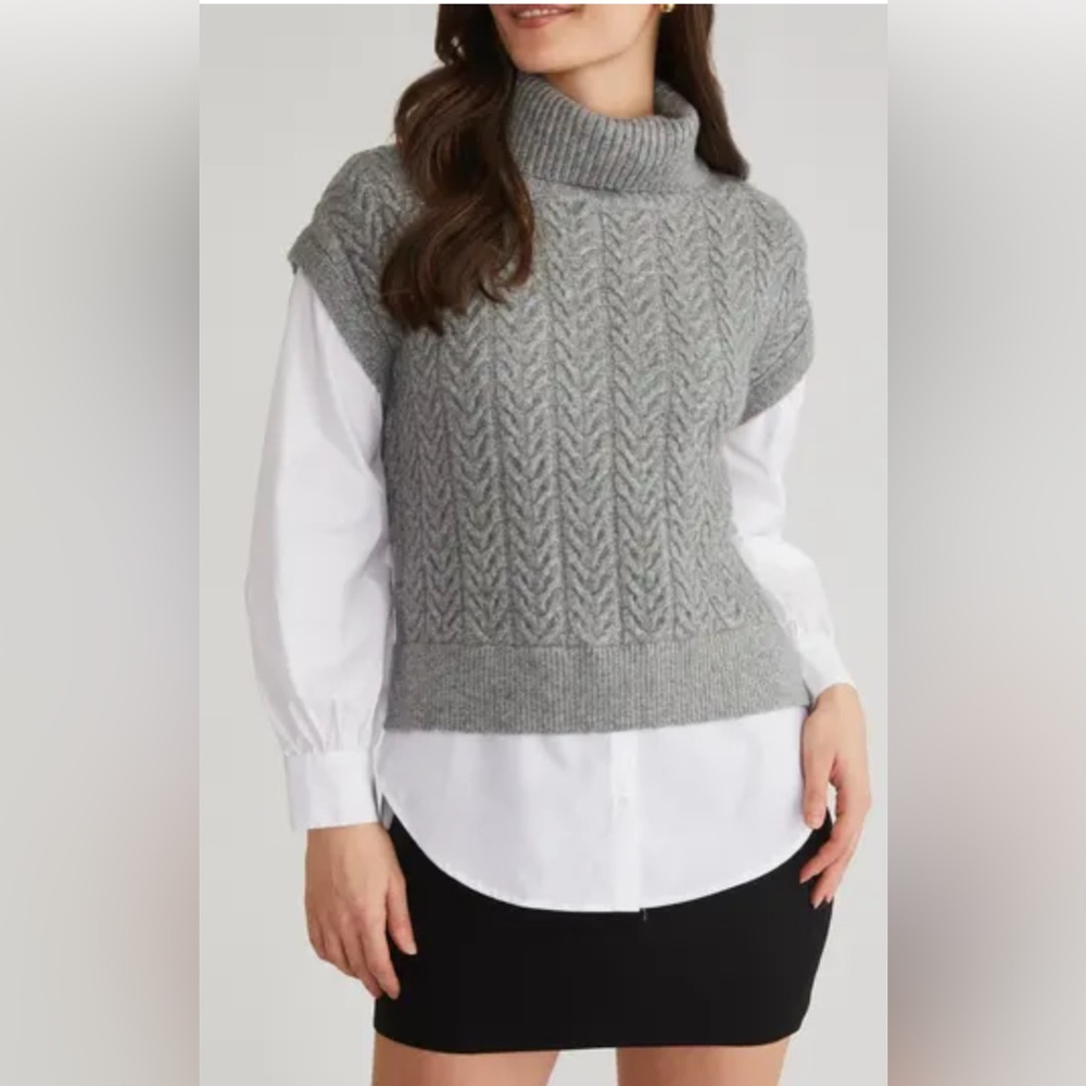 Gap Women Grey Metallic Pullover Sweater L⭐️